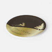 Gouden kerstboom met rendier papieren bordje (Gekanteld)