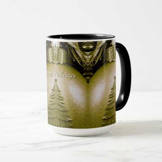 Gouden Kerstboom Mok (Voorkant rechts)