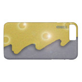 Gouden Kerstboom op Grijs met Tekst Case-Mate iPhone Case (Achterkant (Horizontaal))