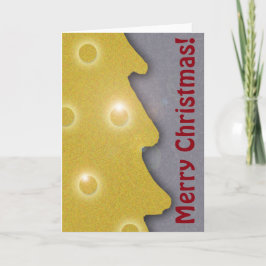 Gouden Kerstboom op Grijs met Tekst Feestdagen Kaart