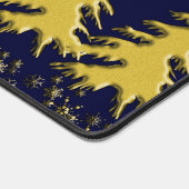 Gouden Kerstboom op Sterren Blauwe Hemel Bureaumat (Hoek)