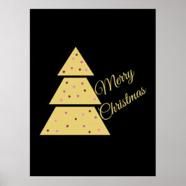 Gouden Kerstboom Poster