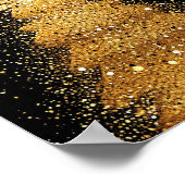 Gouden kerstboom poster (Hoek)