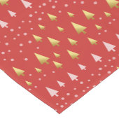 Gouden kerstboom - Rood landschap Korte Tafelloper (Hoek)