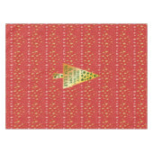 Gouden kerstboom - Rood landschap Tafelkleed (Voorkant (Horizontaal))