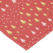 Gouden kerstboom - Rood landschap Tafelkleed (Gekanteld)