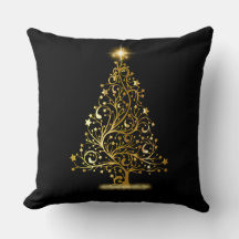 Gouden kerstboom Sierkussen