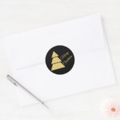 Gouden Kerstboom Sticker (Envelop)
