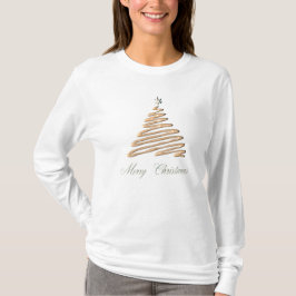 gouden kerstboom t-shirt