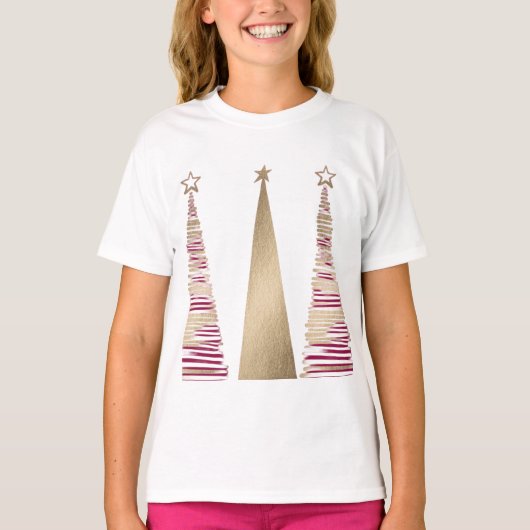 Gouden Kerstboom T-shirt (Voorkant)