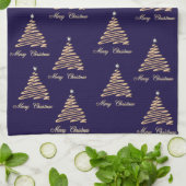 gouden kerstboom theedoek (Gevouwen)