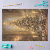 Gouden kerstboom tissuepapier (Craft)