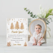 Gouden Kerstboom Verjaardagsfeest Bedanktkaart Kaart (Staand voorkant)