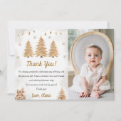 Gouden Kerstboom Verjaardagsfeest Dankkaart  Kaart (Voorkant)