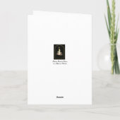 Gouden Kerstboom Wenskaart Kaart (Achterkant)