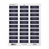 Gouden kerstboom Wereldbol Joy Script op Navy Blue Etiket (Full Sheet)