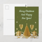 Gouden Kerstboom Wintervreugde Briefkaart (Voorkant / Achterkant)