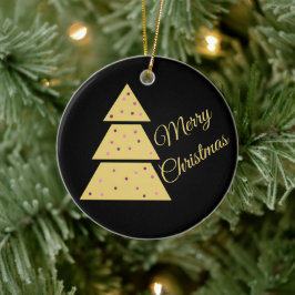 Gouden Kerstboomornament Keramisch Ornament