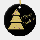 Gouden Kerstboomornament Keramisch Ornament (Voorkant)