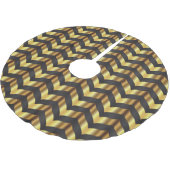 gouden kerstboomrok met chevron xmas kerstboomrok kerstboom rok (Gekanteld)