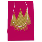 Gouden Kerstboom's Medium Cadeauzakje (Voorkant)