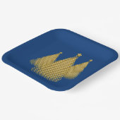 Gouden Kerstboom's Papieren Bordje (Gebogen)