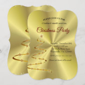 Gouden kerstboomster kaart (Voorkant / Achterkant)