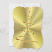 Gouden kerstboomster kaart (Achterkant)