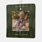 Gouden Kerstbos voor bomen Keramisch Ornament (Links)