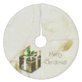 Gouden Kerstcadeau Boomrok Fleece Kerstboom Rok (Voorkant)