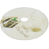 Gouden Kerstcadeau Boomrok Fleece Kerstboom Rok (Gekanteld)