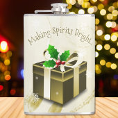 Gouden Kerstcadeau Fles Heupfles