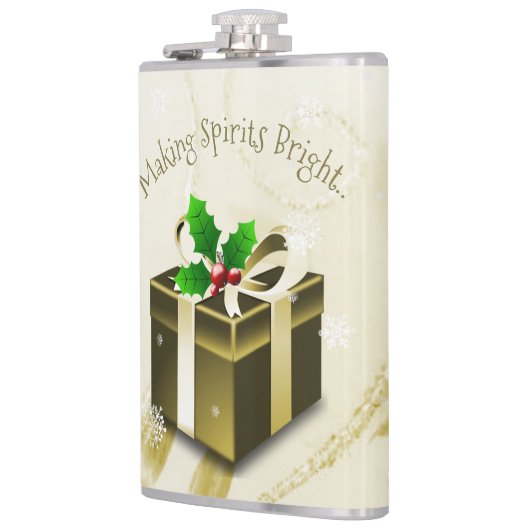 Gouden Kerstcadeau Fles Heupfles (Links)