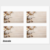 Gouden kerstcadeau label stickers (Vel)