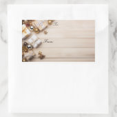 Gouden kerstcadeau label stickers (Tas)