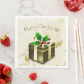 Gouden Kerstcadeau Papieren Servet (Insitu)