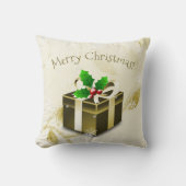 Gouden Kerstcadeau Worp Kussen (Voorkant)