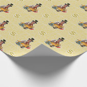 gouden kerstcadeaupapier voor kerstvakanties cadeaupapier (Hoek)