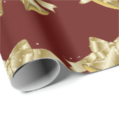 gouden kerstcellen cadeaupapier (Rol Hoek)