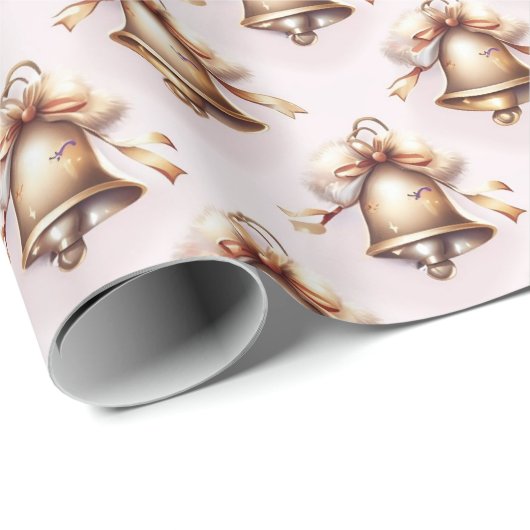 gouden kerstcellen cadeaupapier (Rol Hoek)