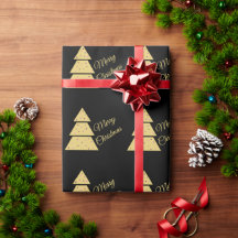 Gouden Kerstdauw Inpakpapier