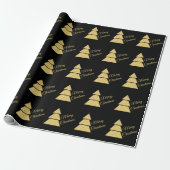 Gouden Kerstdauw Inpakpapier (Uitgerold)