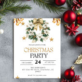 Gouden kerstdiner kaart