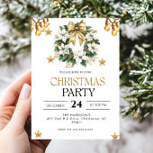 Gouden kerstdiner kaart