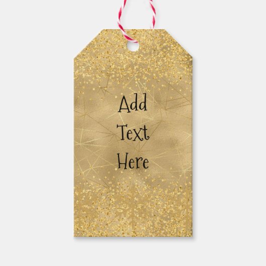 Gouden Kerstfeest Cadeaulabel (Voorkant)