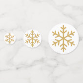 Gouden kerstfeest confetti (Achterkanten)