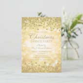 Gouden kerstfeest glitter winterwonder kaart (Staand voorkant)