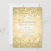 Gouden kerstfeest glitter winterwonder kaart (Voorkant)