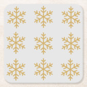 Gouden kerstfeest kartonnen onderzetters (Voorkant)