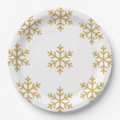 Gouden kerstfeest papieren bordje (Voorkant)